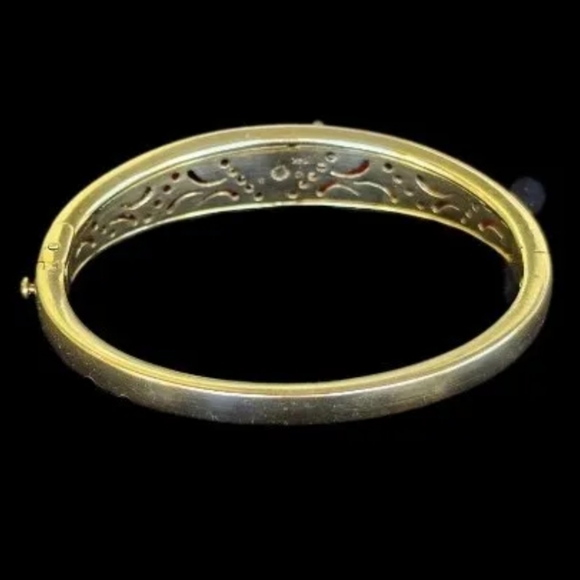 Sold Asch Grossbardt 14k Gold Diamond Bangle Bracelet 30 gm - Picture 5 of 17
